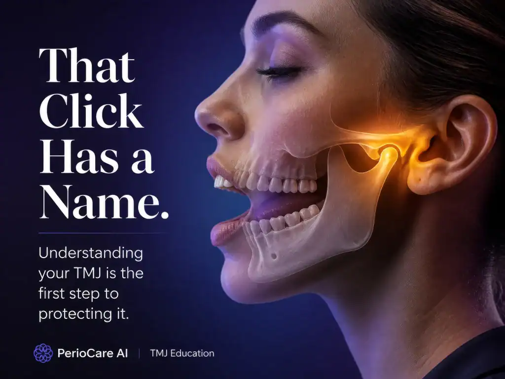 Painful TMJ symptoms and jaw issues linked to periodontal health and AI diagnostics for better treat.