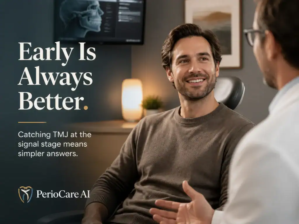 Early TMJ diagnosis can improve treatment outcomes and reduce pain.