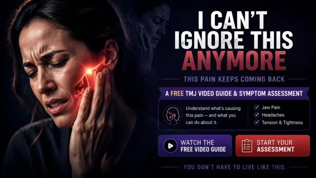 Painful TMJ disorder causing jaw pain and headaches, needing urgent dental assessment.