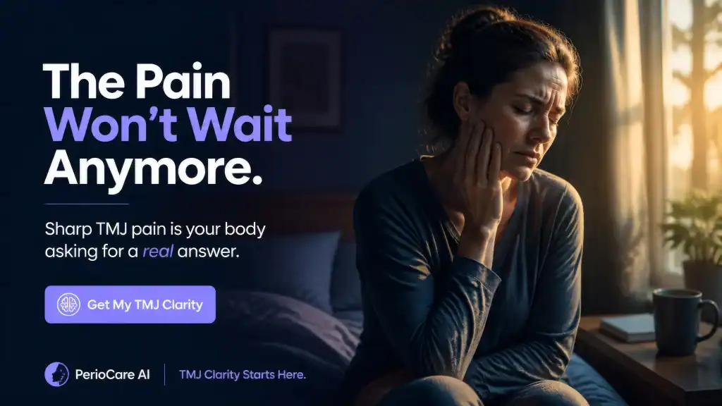 Painful TMJ disorder causing jaw discomfort and stress, highlighting the need for dental care.