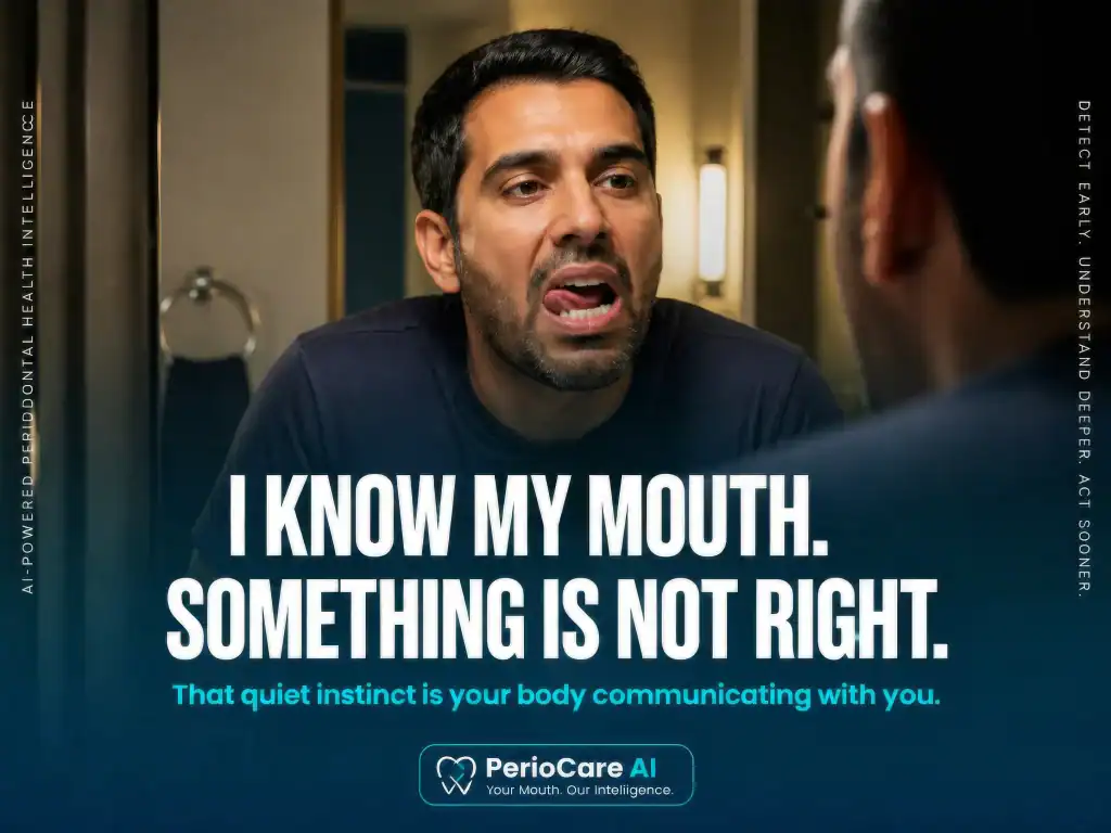 Dentist discussing oral health with patient in a consultation.
