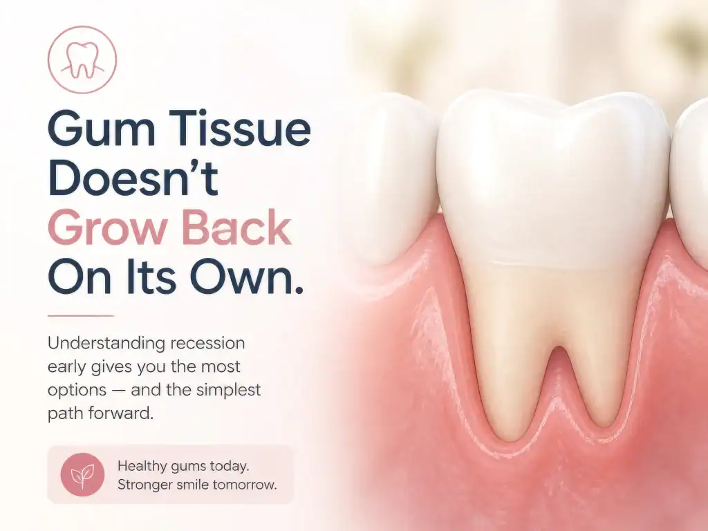 Gum tissue health and recession prevention with periodontal care AI.
