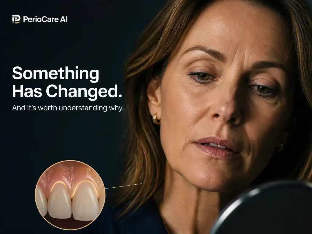 Healthy gums showing signs of recession, highlighting the importance of periodontal care.